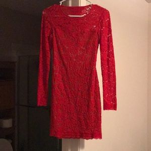Red Formal Lace Dress